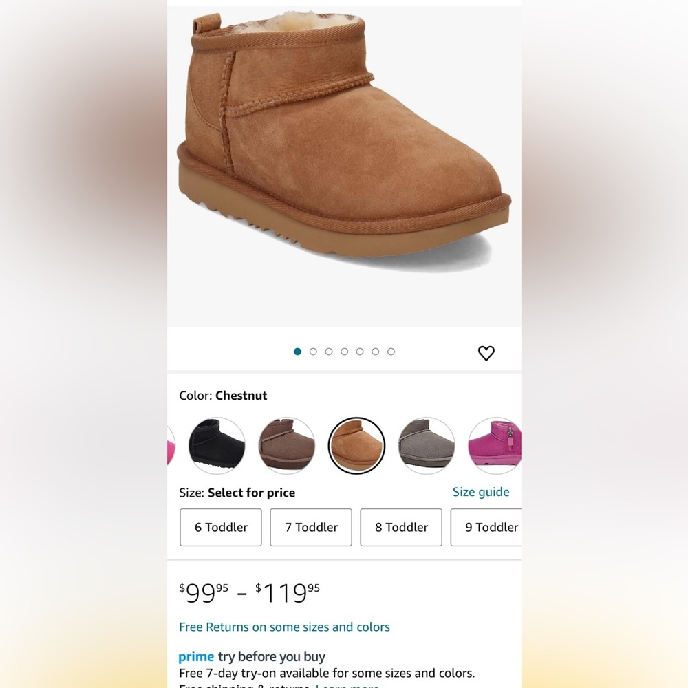 Girls size 2 uggs with a lot more wear.